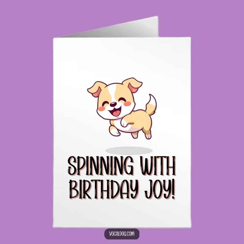 Free Printable Birthday Card: Dizzy Dog Humor for a Fun Celebration