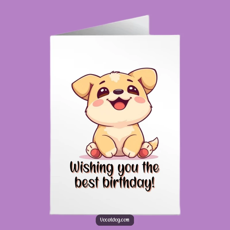 Free Printable Birthday Card: Paws-Up Dog, Funny Downloadable Gift of Joy!
