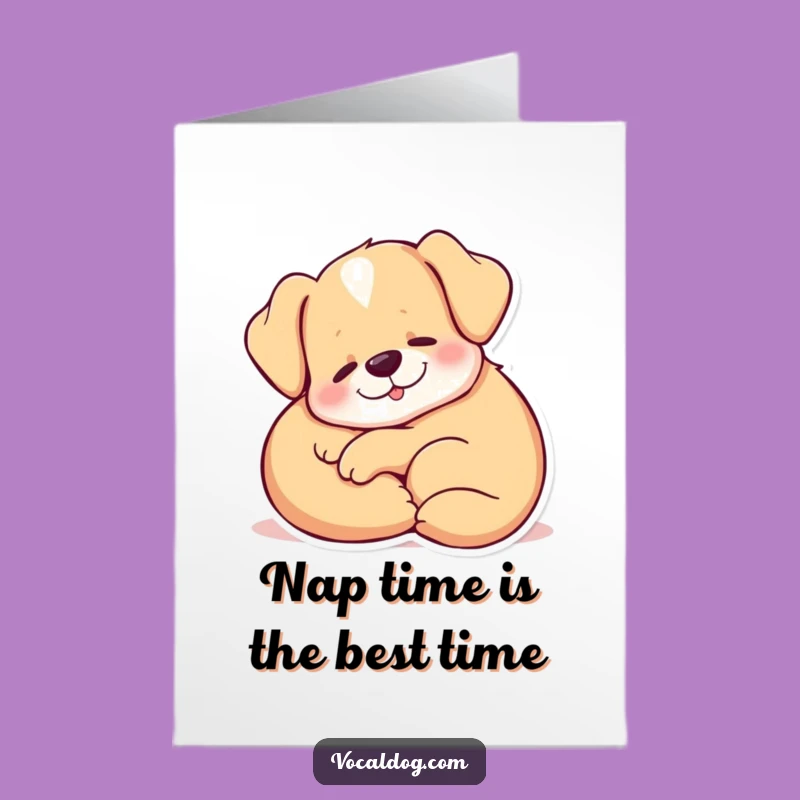 Free Printable Birthday: Cozy Dog Sigh, Funny Downloadable Gift Card