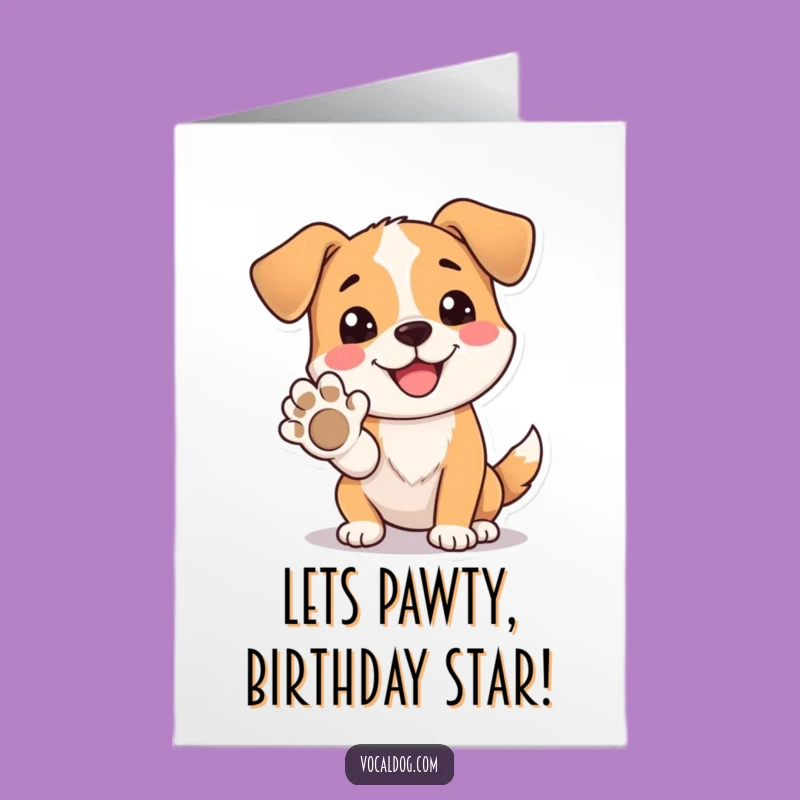 Free Printable Birthday Card: Dog Paw Offer, Joyful Downloadable Gift