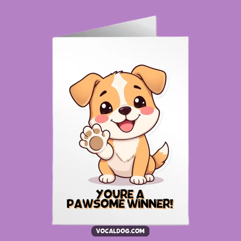 Free Printable Congrats Card: Dog Pawshake, Humorous Downloadable