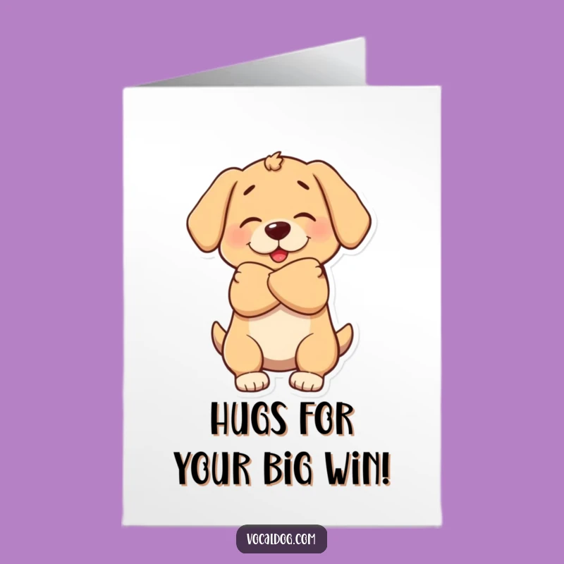 Free Printable Congrats Card: Doggy Hugs, Heartfelt Downloadable Celebration
