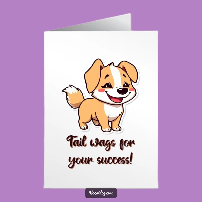 Free Printable Congrats Card: Goofy Dog Grin - Print at Home Fun