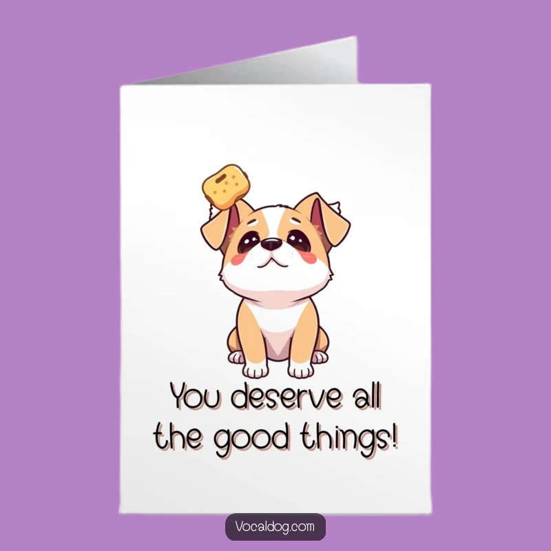 Free Printable Congrats Card: Dog Adoring Treat for Your Achievement!