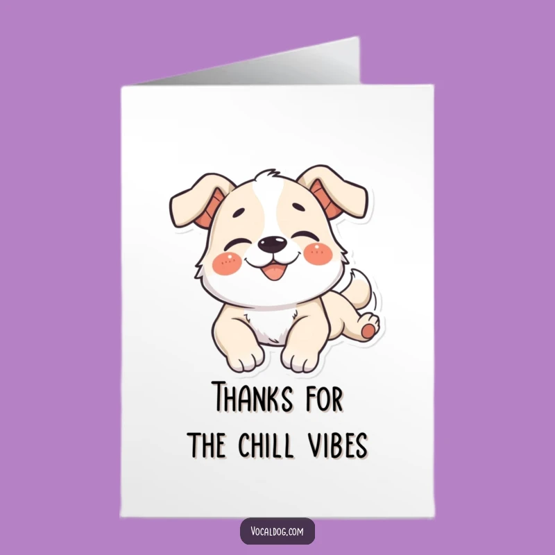 Free Printable Thank You Card: Blissful Dog Stretch, Funny Downloadable Gift
