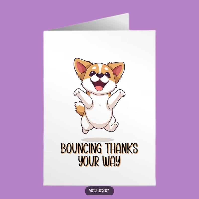 Free Printable Thank You Card: Elated Dog Says Thanks - Downloadable Gift