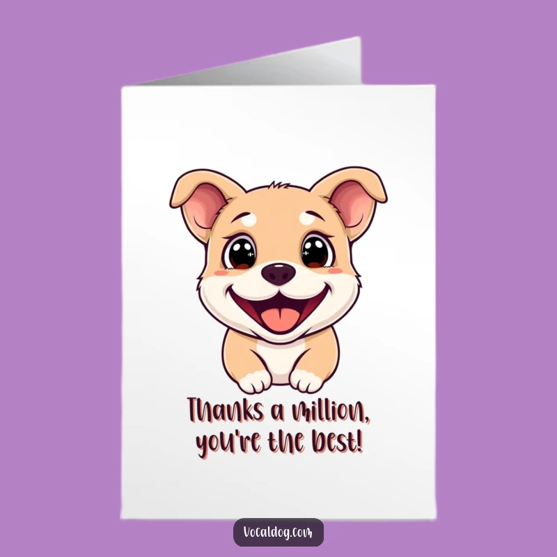 Free Printable Thank You Card: Sparkly Dog Grin, Heartfelt Downloadable Thanks