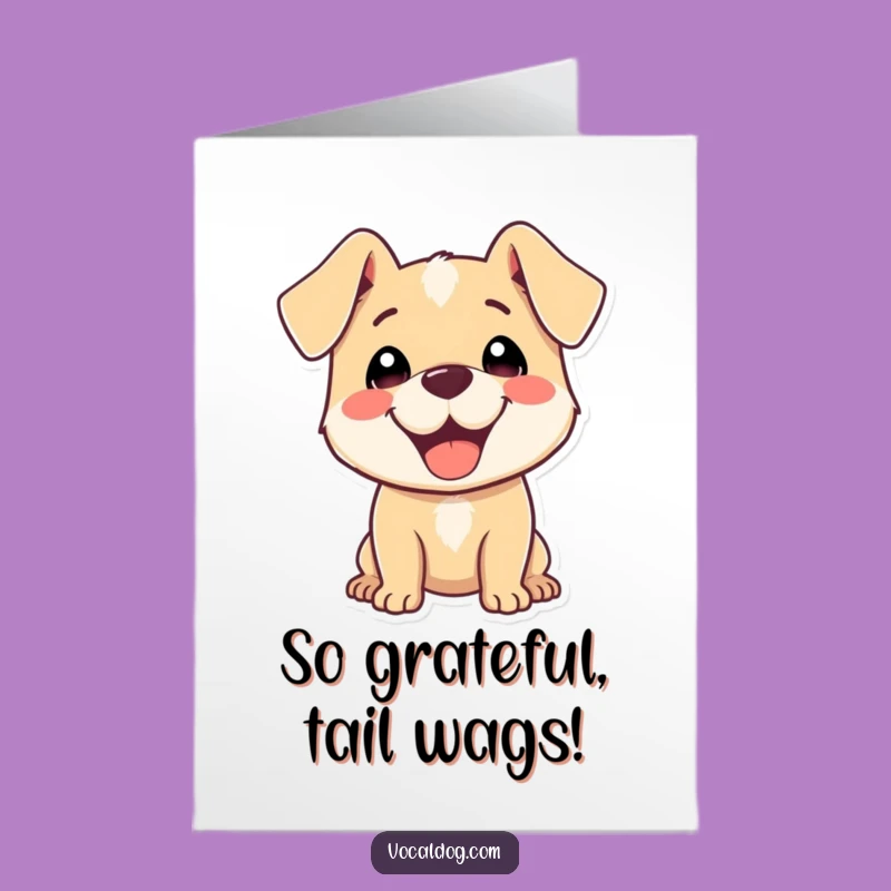 Free Printable Thank You Card: Delighted Dog, Floppy Ears, Gratitude Downloadable