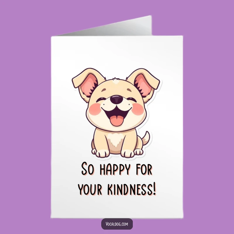 Free Printable Thank You Card: Floppy Eared Dog Gratitude, Print at Home Fun