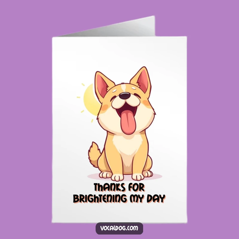 Free Printable Thank You Card: Sunny Dog Gratitude for Your Warmth