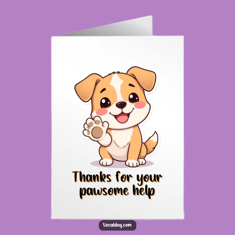 Free Printable Thank You Card: Dog Paw Offer, Funny Downloadable