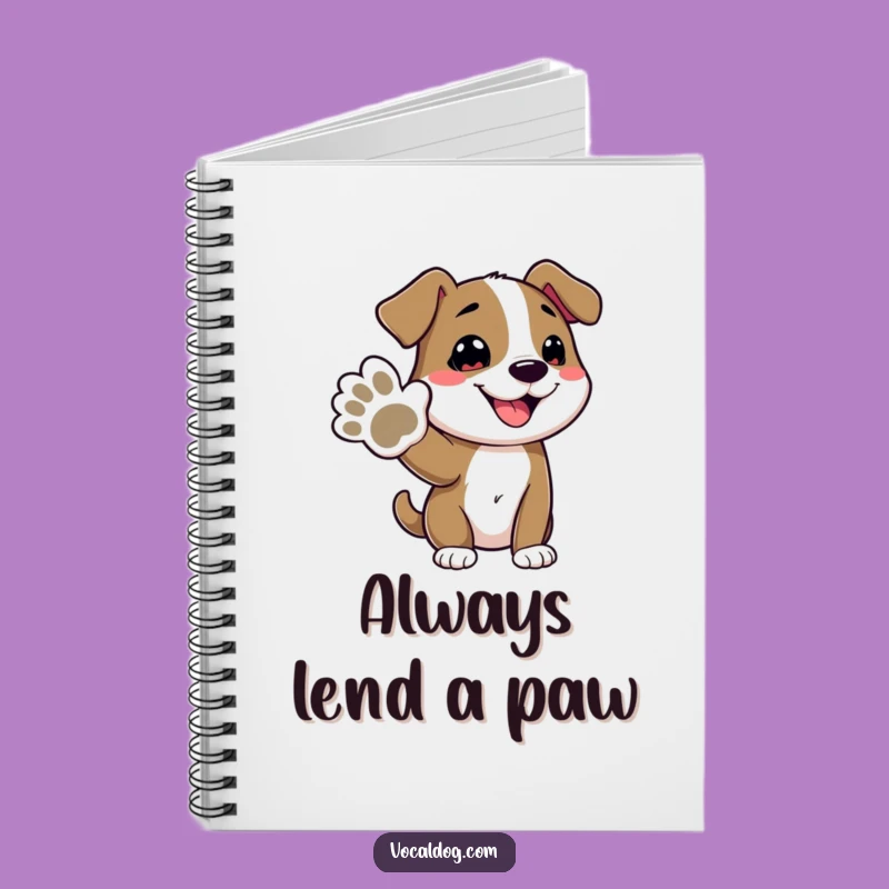 Funny Dog Offering Paw Notebook: Jot Down Ideas with a Grinning Canine Companion
