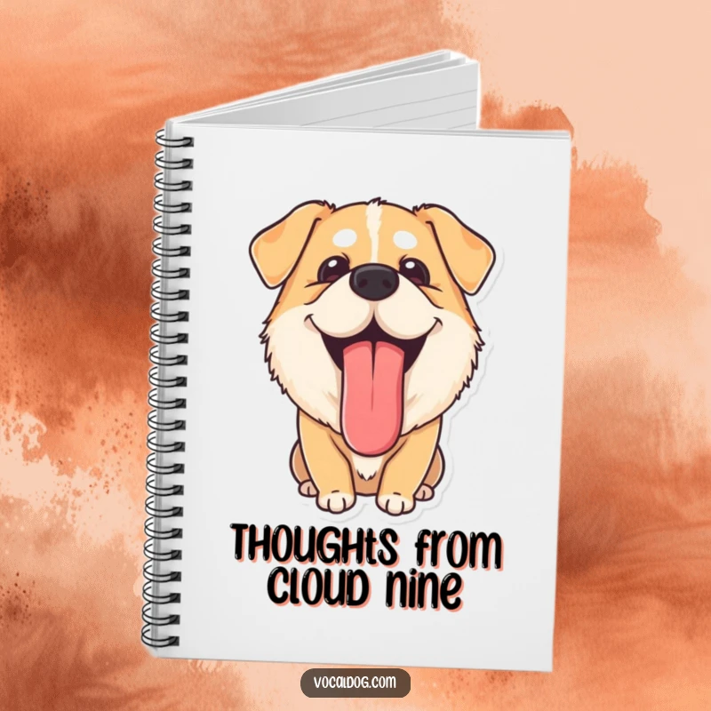 Funny Notebook: A dog with its tongue lolling out, looking totally content. This funny journal is perfect for notes and relaxation.