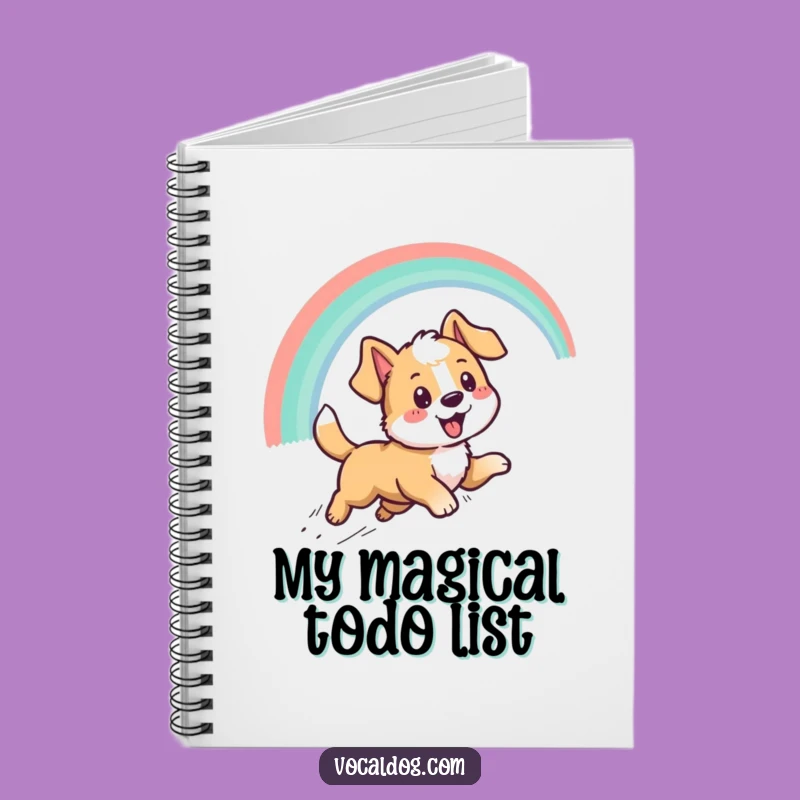 Funny Dog Rainbow Notebook - Capture Your Dreams, Optimistic Pup Journal Gift!