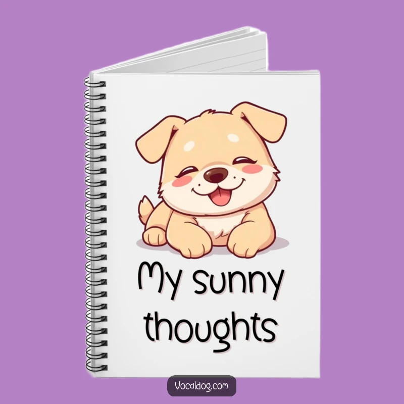 Funny Dog Sunbathing Notebook: Jot Down Thoughts with Relaxed Pup Energy
