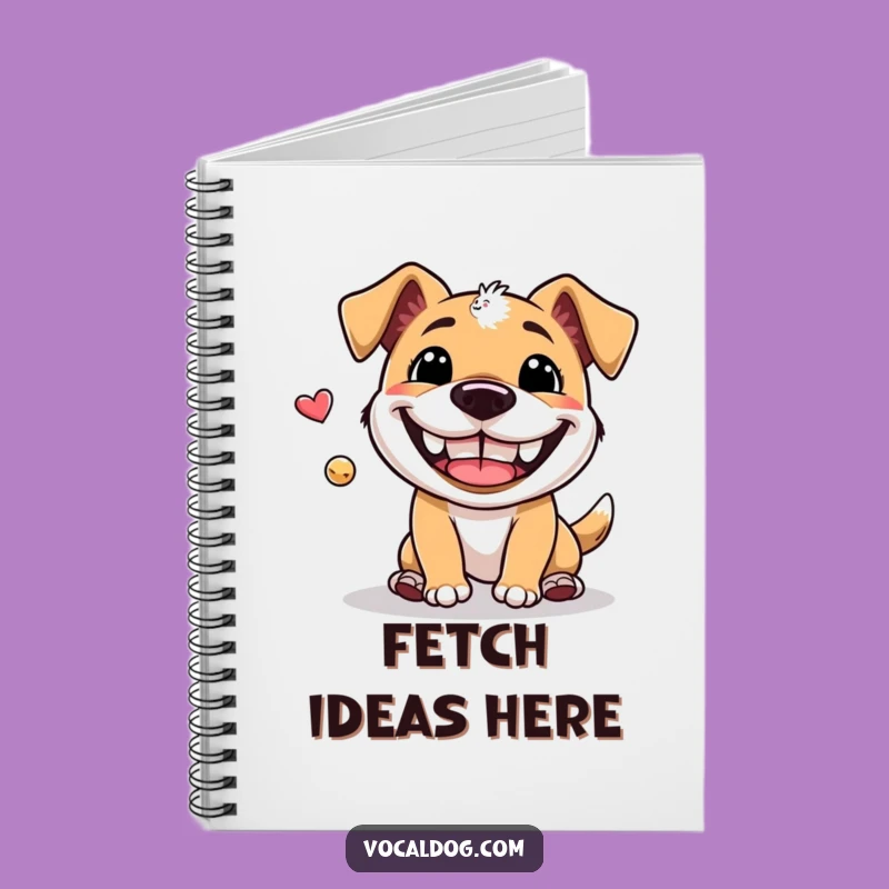 Funny Fetch Dog Notebook: Jot Down Fun, Grin Cover, Perfect Humorous Gift