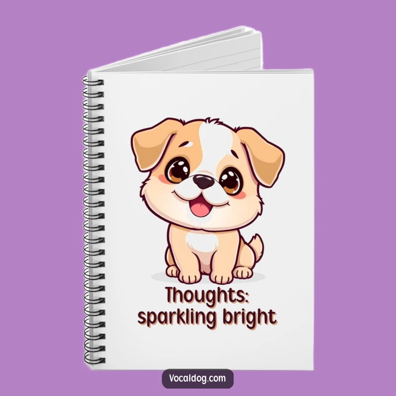 Funny Sparkling Dog Notebook: Jot Down Happy Thoughts with this Funny Journal!