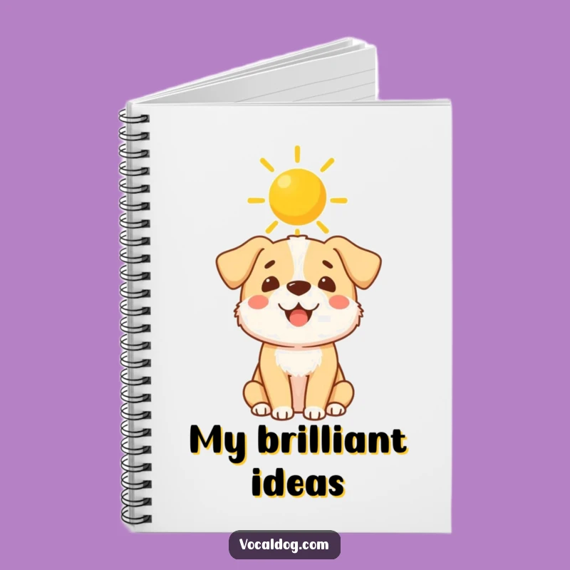 Funny Sunshine Halo Dog Notebook - Jot Down Your Heavenly Thoughts!