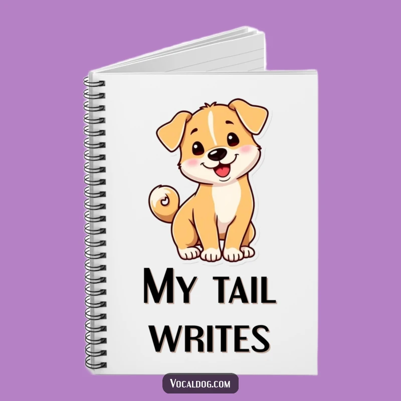 Funny Spiral Tail Dog Notebook - Playful Journal for Pet Lovers Gift