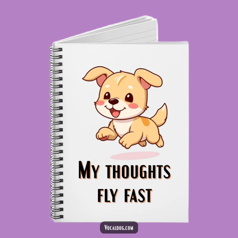 Funny Joyful Dog Running Notebook: Capture Your Thoughts on the Go!