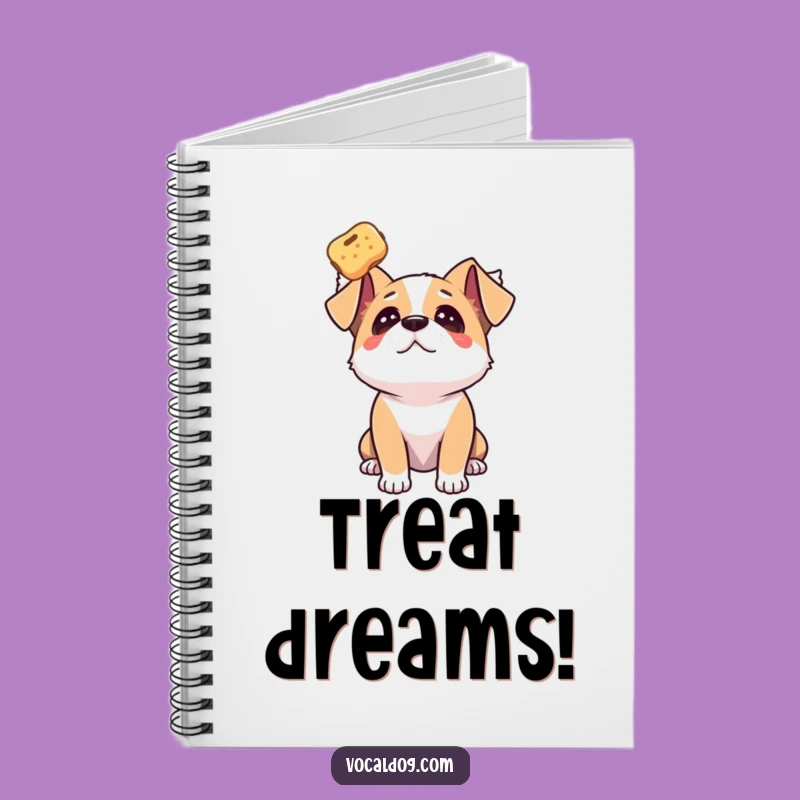 Funny Dog Treat Adoration Notebook: Jot Down Your Goals!