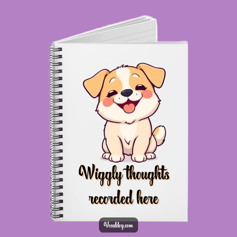 Funny Wiggling Dog Body Notebook - Jot Down Happy Thoughts