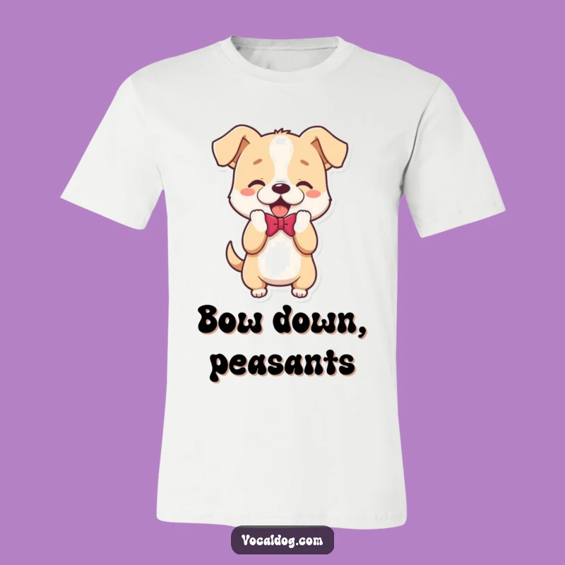 Funny Bowing Dog T-Shirt: Wear Your Humility with this Charming Canine Tee Gift