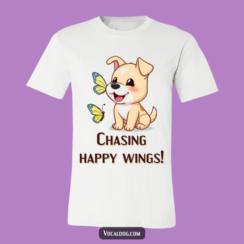 Funny Dog Butterfly Bark T-Shirt: Spread Happy Vibes!