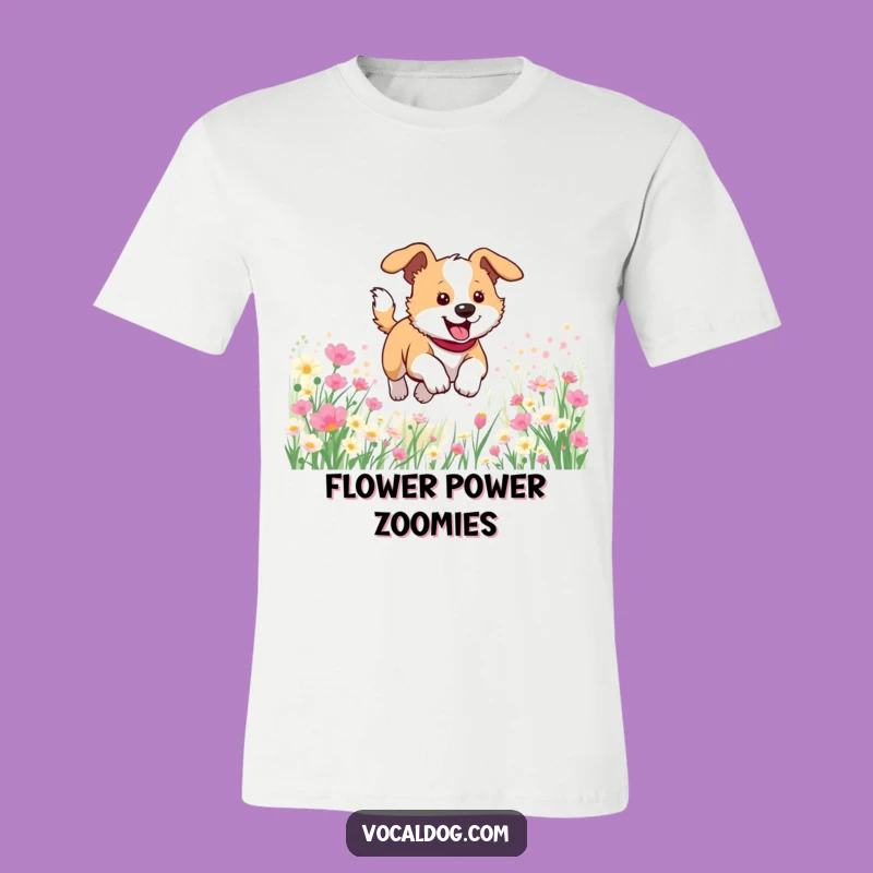Funny Dog Flowers T-Shirt: Wear Your Glee Outdoors!