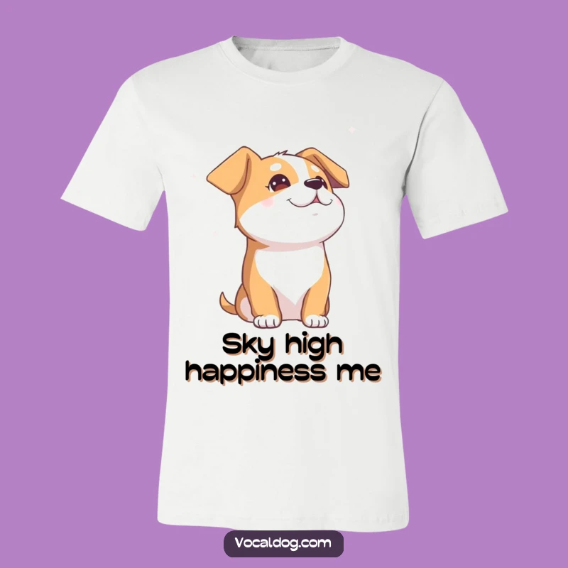 Funny Blissful Dog T-Shirt: Sky Gazing Pooch Tee, Ideal Funny Gift