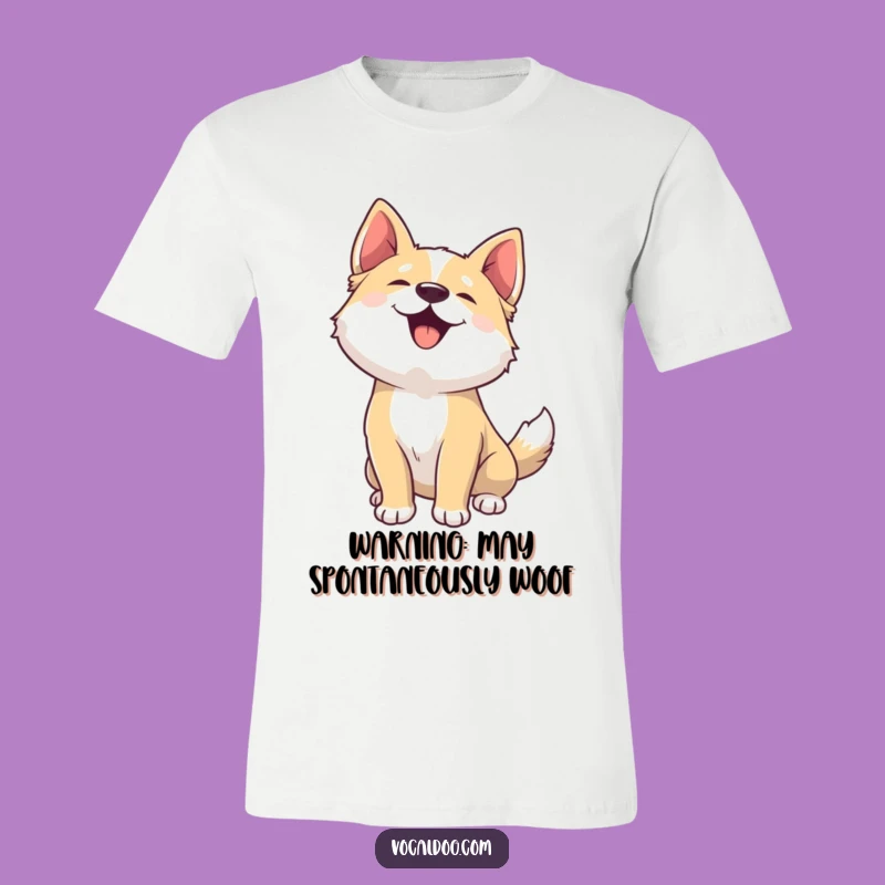Funny Joyful Woof Dog T-Shirt - Hilarious Canine Graphic Tee Gift