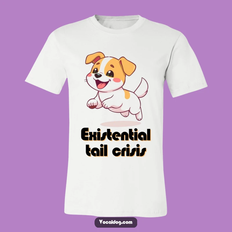 Funny Tail Chasing Dog T-Shirt - Delightful & Hilarious Canine Graphic Tee