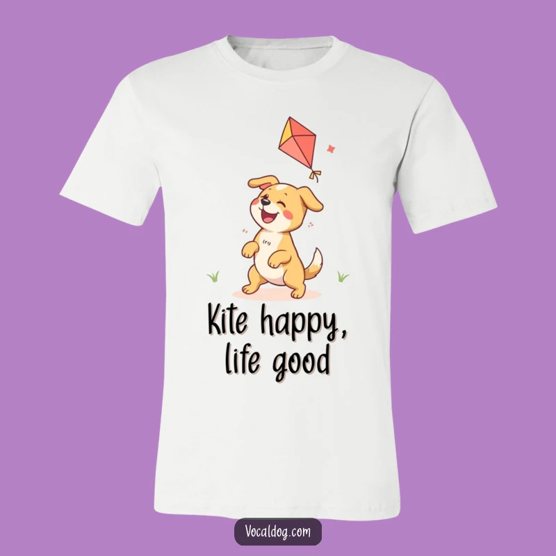 Funny Ecstatic Dog Kite Flying T-Shirt: A Hilarious Gift for Joyful Dog Enthusiasts!