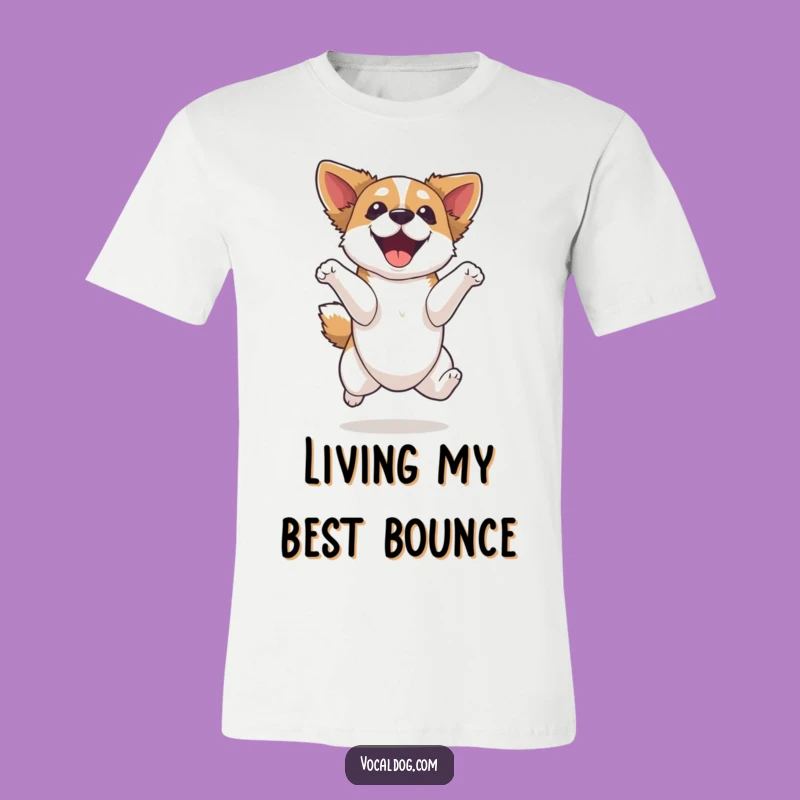 Funny High Bounce Dog T-Shirt: Pure Elation - Hilarious Gift for Active Dogs