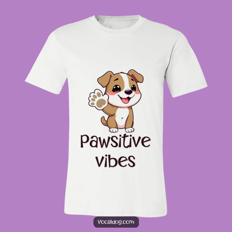 Funny Dog Offering Paw T-Shirt: Wearable Humor for Happy Pups and People