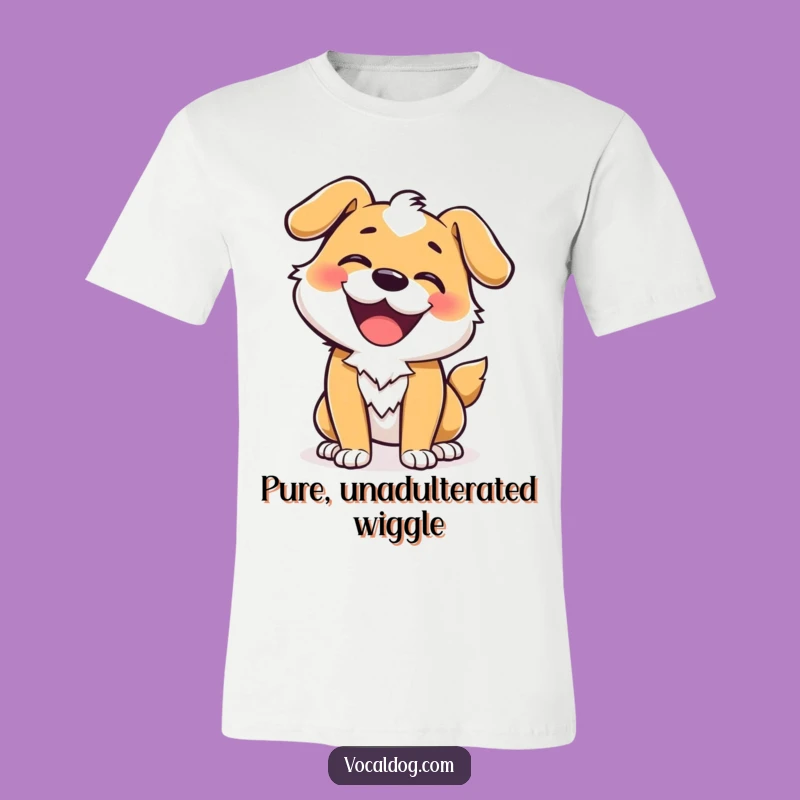 Funny Energetic Dog Tee: Wear Your Joyful Wiggle