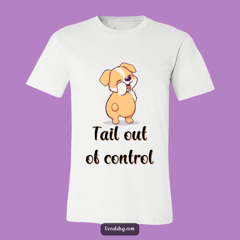 Funny Dog Tail Blur T-Shirt - Express Your Dog's Wild Happiness!