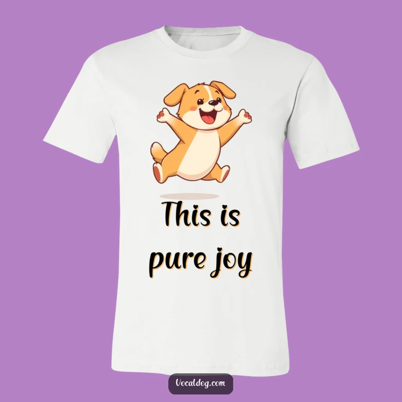 Funny Leaping Dog T-Shirt: Wear Your Joy with Hilarious Canine Energy