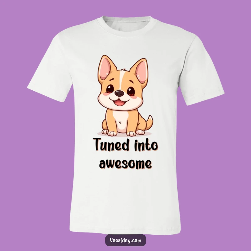 Funny Dog Listening T-Shirt: Happy Pup Ears for Joyful, Attentive Style