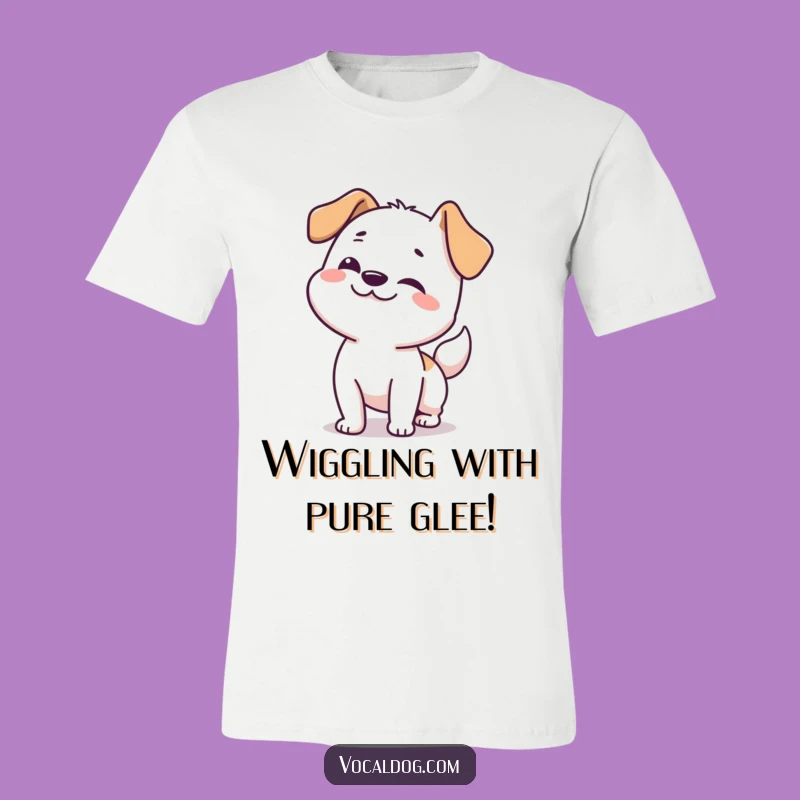 Funny Dog Happy Wiggle Tee: Show Your Joy!