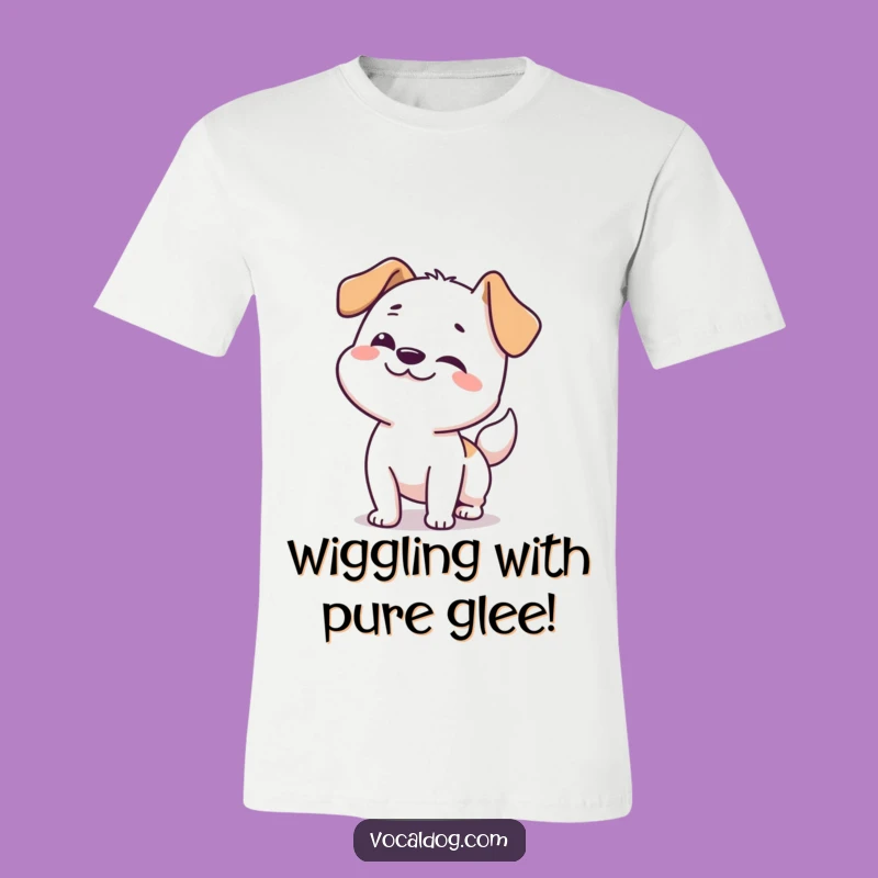 Funny Dog Happy Wiggle Tee: Show Your Joy!