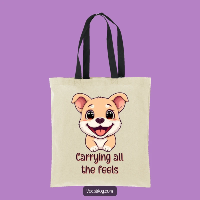 Funny Sparkling Eyes Dog Tote Bag: Carry Your Essentials with Canine Cheer and Style