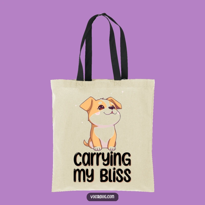 Funny Blissful Dog Tote Bag: Sky Gazing Style, Perfect Gift for Dreamers