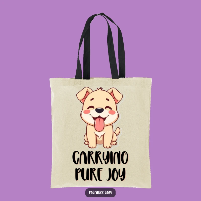 Funny Happy Dog Tote Bag: Carry Your Canine Contentment Hilariously Gift