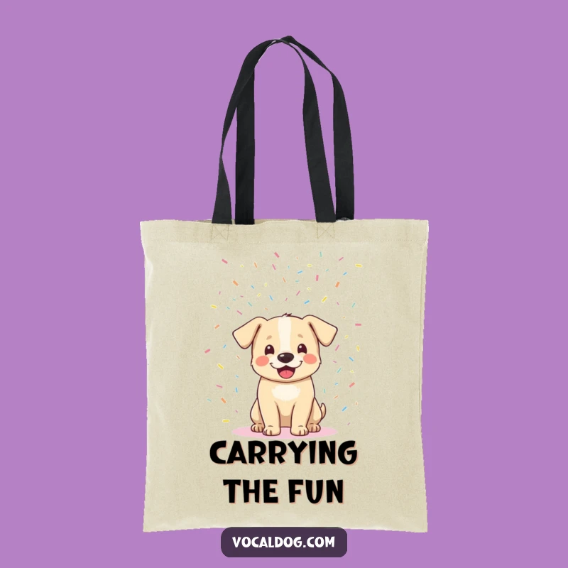 Funny Dog Confetti Tote Bag: Carry the Party with this Funny Accessory!