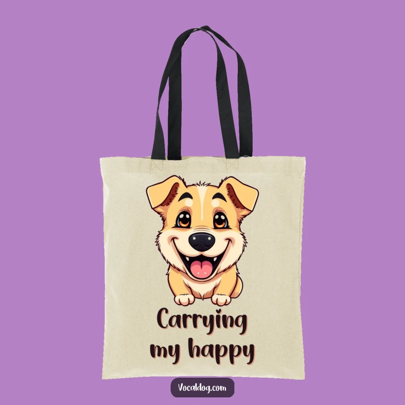 Funny Dog Goofy Grin Tote Bag: Carry Your Joy Everywhere