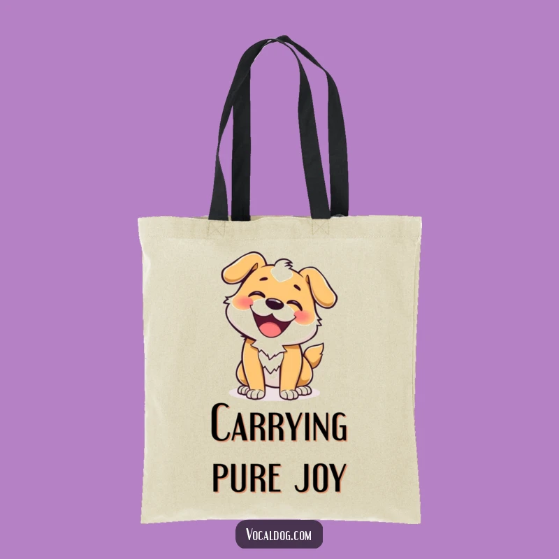 Funny Happy Dog Tote: Carry Your Enthusiasm Everywhere