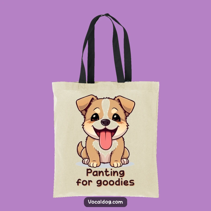Funny Joyful Dog Tote Bag - Panting Pup, Carry Happiness, Practical Gift
