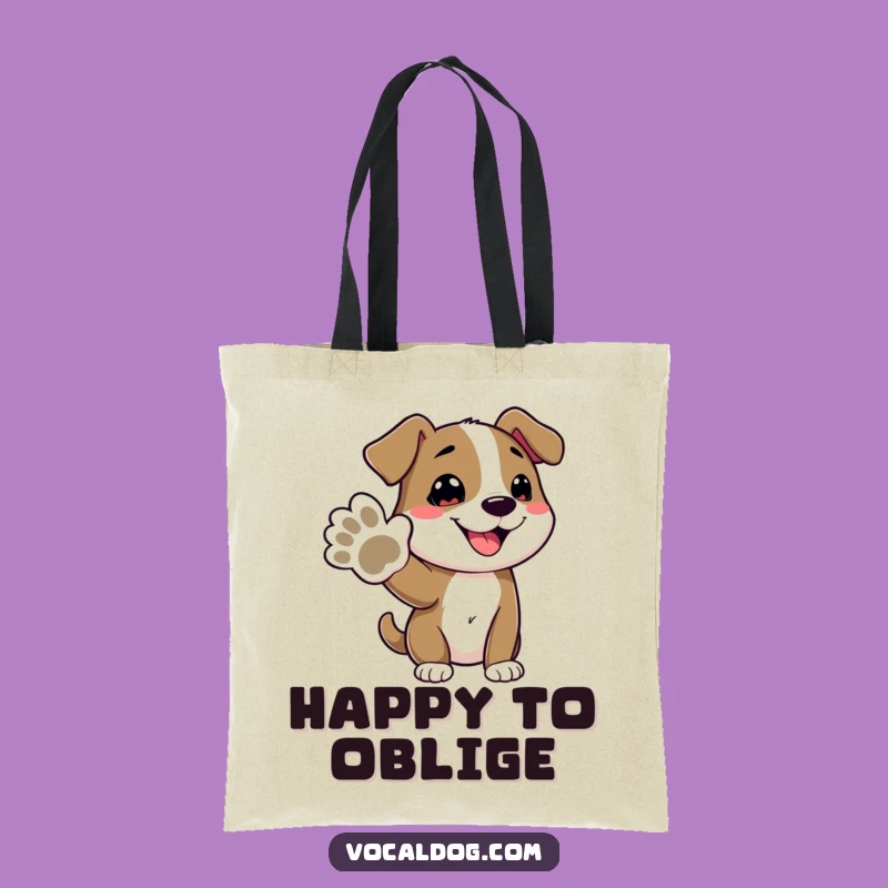 Funny Dog Offering Paw Tote Bag: Carry Your Essentials with Canine Cheer