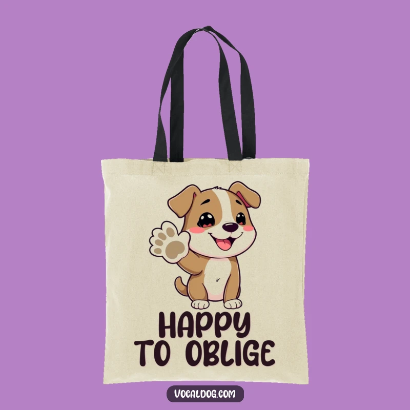 Funny Dog Offering Paw Tote Bag: Carry Your Essentials with Canine Cheer